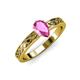 3 - Maren Classic 7x5 mm Pear Shape Pink Sapphire Solitaire Engagement Ring 