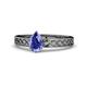 1 - Maren Classic 7x5 mm Pear Shape Tanzanite Solitaire Engagement Ring 