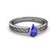 2 - Maren Classic 7x5 mm Pear Shape Tanzanite Solitaire Engagement Ring 