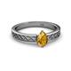 2 - Maren Classic 7x5 mm Pear Shape Citrine Solitaire Engagement Ring 