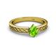 2 - Maren Classic 7x5 mm Pear Shape Peridot Solitaire Engagement Ring 