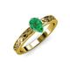 3 - Maren Classic 7x5 mm Pear Shape Emerald Solitaire Engagement Ring 