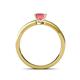 4 - Maren Classic 5.5 mm Princess Cut Pink Tourmaline Solitaire Engagement Ring 