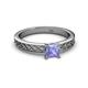 2 - Maren Classic 5.5 mm Princess Cut Tanzanite Solitaire Engagement Ring 