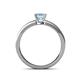 4 - Maren Classic 5.5 mm Princess Cut Aquamarine Solitaire Engagement Ring 