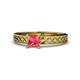 1 - Maren Classic 5.5 mm Princess Cut Pink Tourmaline Solitaire Engagement Ring 