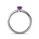 4 - Maren Classic 5.5 mm Princess Cut Amethyst Solitaire Engagement Ring 