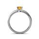 4 - Maren Classic 5.5 mm Princess Cut Citrine Solitaire Engagement Ring 