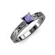 3 - Maren Classic 5.5 mm Princess Cut Iolite Solitaire Engagement Ring 