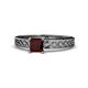 1 - Maren Classic 5.5 mm Princess Cut Red Garnet Solitaire Engagement Ring 