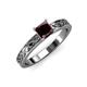 3 - Maren Classic 5.5 mm Princess Cut Red Garnet Solitaire Engagement Ring 