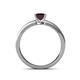 4 - Maren Classic 5.5 mm Princess Cut Red Garnet Solitaire Engagement Ring 