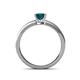 4 - Maren Classic 5.5 mm Princess Cut London Blue Topaz Solitaire Engagement Ring 