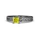 1 - Maren Classic 5.5 mm Princess Cut Yellow Diamond Solitaire Engagement Ring 