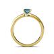 4 - Maren Classic 5.5 mm Princess Cut Blue Diamond Solitaire Engagement Ring 