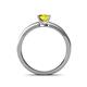 4 - Maren Classic 5.5 mm Princess Cut Yellow Diamond Solitaire Engagement Ring 