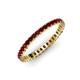 4 - Allie 2.00 mm Princess Cut Red Garnet Eternity Band 