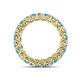 4 - Lucida 3.40 mm Blue Topaz and Diamond Eternity Band 