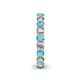 5 - Lucida 3.40 mm Blue Topaz and Diamond Eternity Band 