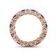 4 - Lucida 3.40 mm Rhodolite Garnet and Diamond Eternity Band 