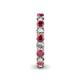 5 - Lucida 3.40 mm Rhodolite Garnet and Diamond Eternity Band 