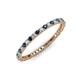 3 - Ellen 1.70 mm Blue and White Diamond Eternity Band 