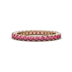 Ellen Rhodolite Garnet Eternity Band Rhodolite Garnet U Prong Womens Eternity Ring Stackable ctw K Rose Gold