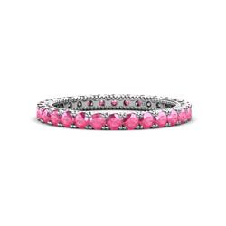 Ellen Pink Tourmaline Eternity Band Pink Tourmaline U Prong Womens Eternity Ring Stackable ctw K White Gold