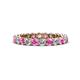 1 - Tiffany 2.80 mm Pink Sapphire and Diamond Eternity Band 