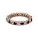 2 - Tiffany 2.80 mm Diamond and Red Garnet Eternity Band 