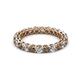 2 - Tiffany 2.80 mm Smoky Quartz and Diamond Eternity Band 