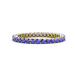 Tiffany Tanzanite Eternity Band Tanzanite Gallery Shared Prong Womens Eternity Ring Stackable ctw K Yellow Gold