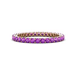 Tiffany Amethyst Eternity Band Amethyst Side Gallery Shared Prong Womens Eternity Ring Stackable ctw K Rose Gold
