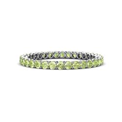 Tiffany Peridot Eternity Band Peridot Side Gallery Shared Prong Womens Eternity Ring Stackable ctw K White Gold