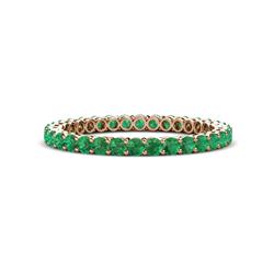 Tiffany Emerald Eternity Band Emerald Side Gallery Shared Prong Womens Eternity Ring Stackable ctw K Rose Gold