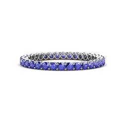 Tiffany Tanzanite Eternity Band Tanzanite Gallery Shared Prong Womens Eternity Ring Stackable ctw K White Gold