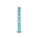 5 - Tiffany 2.80 mm Blue Topaz Eternity Band 