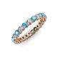 3 - Tiffany 2.80 mm Blue Topaz and Diamond Eternity Band 