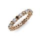 3 - Tiffany 2.80 mm Smoky Quartz and Diamond Eternity Band 