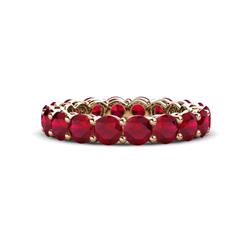 Tiffany Ruby Eternity Band Ruby Side Gallery Shared Prong Womens Eternity Ring Stackable ctw K Rose Gold