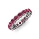 3 - Tiffany 3.80 mm Rhodolite Garnet Eternity Band 