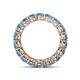 4 - Tiffany 3.80 mm Blue Topaz Eternity Band 