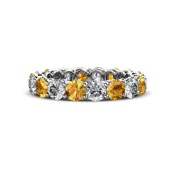Tiffany Citrine and Diamond Eternity Band Citrine and Diamond Womens Eternity Ring Stackable ctw K White Gold