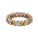 2 - Tiffany 3.80 mm Citrine and Diamond Eternity Band 