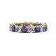 1 - Tiffany 3.80 mm Iolite and Diamond Eternity Band 