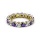 2 - Tiffany 3.80 mm Iolite and Diamond Eternity Band 