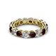 2 - Tiffany 3.80 mm Red Garnet and Diamond Eternity Band 