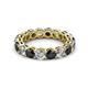 2 - Tiffany 3.80 mm Black and White Diamond Eternity Band 