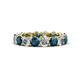 1 - Tiffany 3.80 mm Blue and White Diamond Eternity Band 