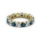 2 - Tiffany 3.80 mm Blue and White Diamond Eternity Band 